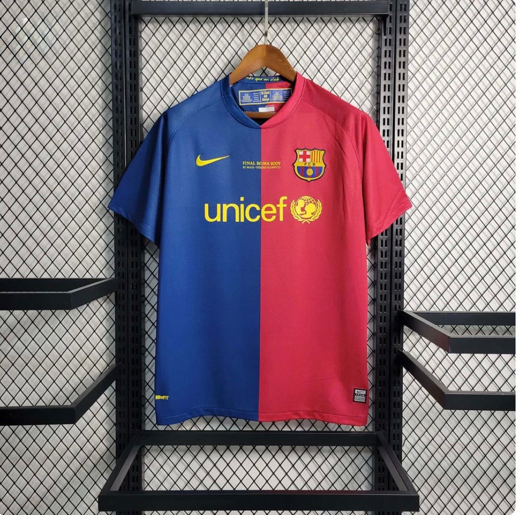 FC Barcelona Retro Home UCL Final Kit 2008/09